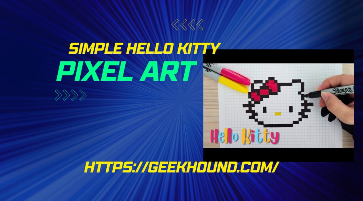 simple hello kitty pixel art